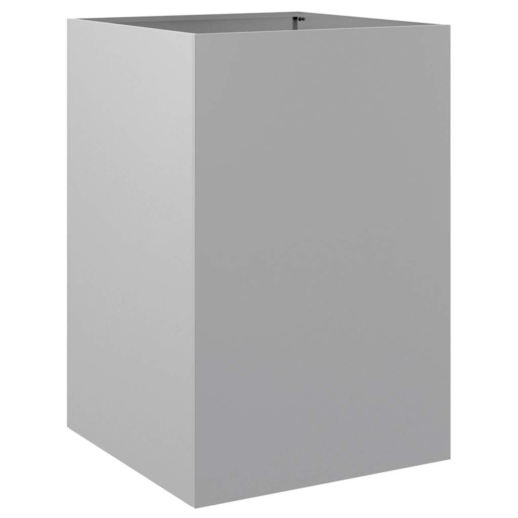 VidaXL Plantenbak 52x48x75 cm gegalvaniseerd staal zilverkleurig