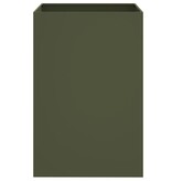 VidaXL Plantenbak 52x48x75 cm staal olijfgroen
