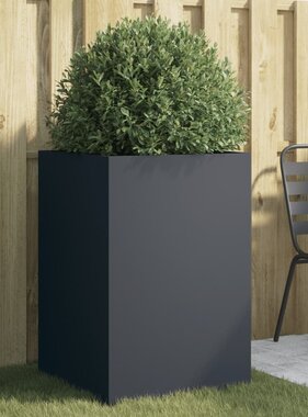 VidaXL Plantenbak 52x48x75 cm staal antracietkleurig