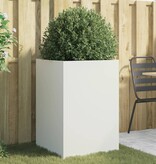 VidaXL Plantenbak 52x48x75 cm staal wit