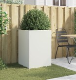 VidaXL Plantenbak 52x48x75 cm staal wit