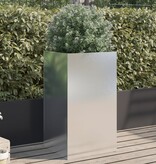 VidaXL Plantenbak 42x38x75 cm roestvrij staal zilverkleurig