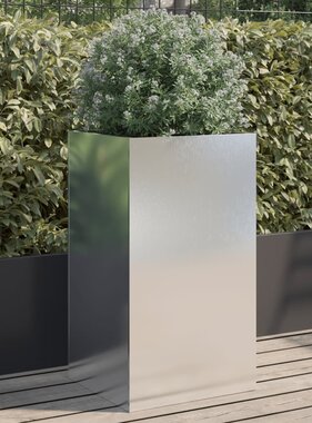 VidaXL Plantenbak 42x38x75 cm roestvrij staal zilverkleurig