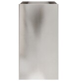 VidaXL Plantenbak 42x38x75 cm roestvrij staal zilverkleurig