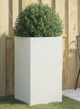 VidaXL Plantenbak 42x38x75 cm staal wit