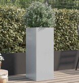 VidaXL Plantenbak 32x29x75 cm gegalvaniseerd staal zilverkleurig