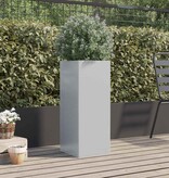 VidaXL Plantenbak 32x29x75 cm gegalvaniseerd staal zilverkleurig