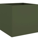 VidaXL Plantenbak 49x47x46 cm staal olijfgroen