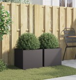 VidaXL Plantenbakken 2 st 42x40x39 cm staal zwart
