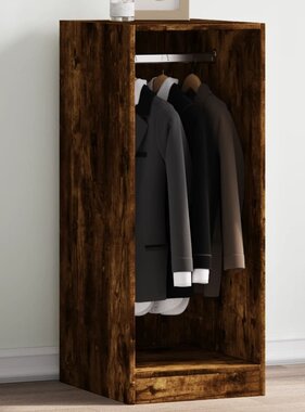VidaXL Kledingkast 48x41x102 cm bewerkt hout gerookt eikenkleurig