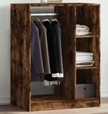 VidaXL Kledingkast 77x48x102 cm bewerkt hout gerookt eikenkleurig