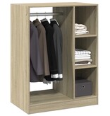VidaXL Kledingkast 77x48x102 cm bewerkt hout sonoma eikenkleurig