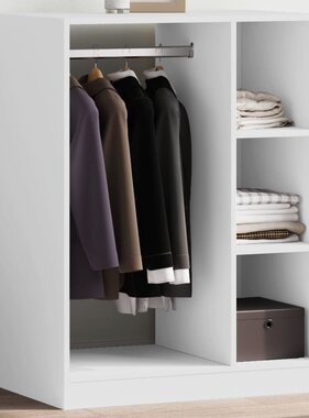 VidaXL Kledingkast 77x48x102 cm bewerkt hout wit