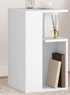 VidaXL Bijzettafel 35x35x60 cm bewerkt hout wit