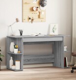 VidaXL Bureau 140x50x75 cm bewerkt hout grijs sonoma eikenkleurig