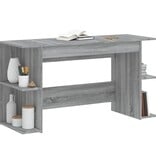 VidaXL Bureau 140x50x75 cm bewerkt hout grijs sonoma eikenkleurig