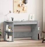 VidaXL Bureau 140x50x75 cm bewerkt hout betongrijs