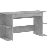 VidaXL Bureau 140x50x75 cm bewerkt hout betongrijs