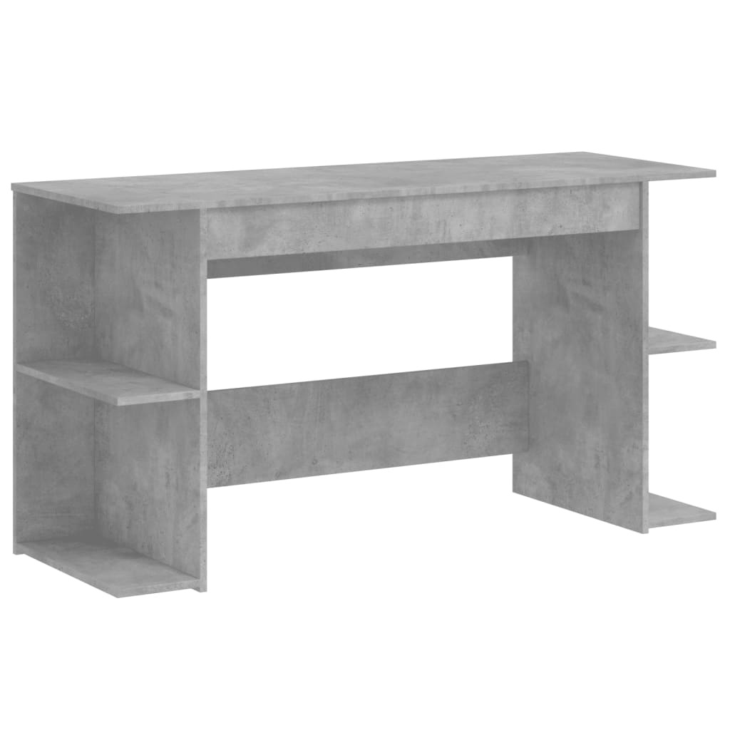 VidaXL Bureau 140x50x75 cm bewerkt hout betongrijs