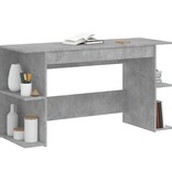VidaXL Bureau 140x50x75 cm bewerkt hout betongrijs