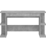 VidaXL Bureau 140x50x75 cm bewerkt hout betongrijs