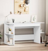 VidaXL Bureau 140x50x75 cm bewerkt hout wit