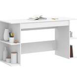 VidaXL Bureau 140x50x75 cm bewerkt hout wit
