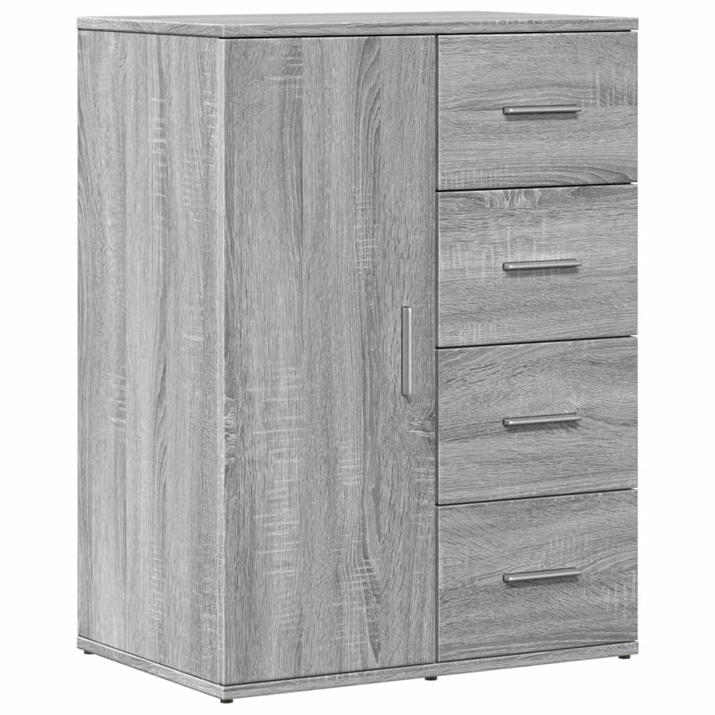 VidaXL Dressoir 59x39x80 cm bewerkt hout grijs sonoma eikenkleurig