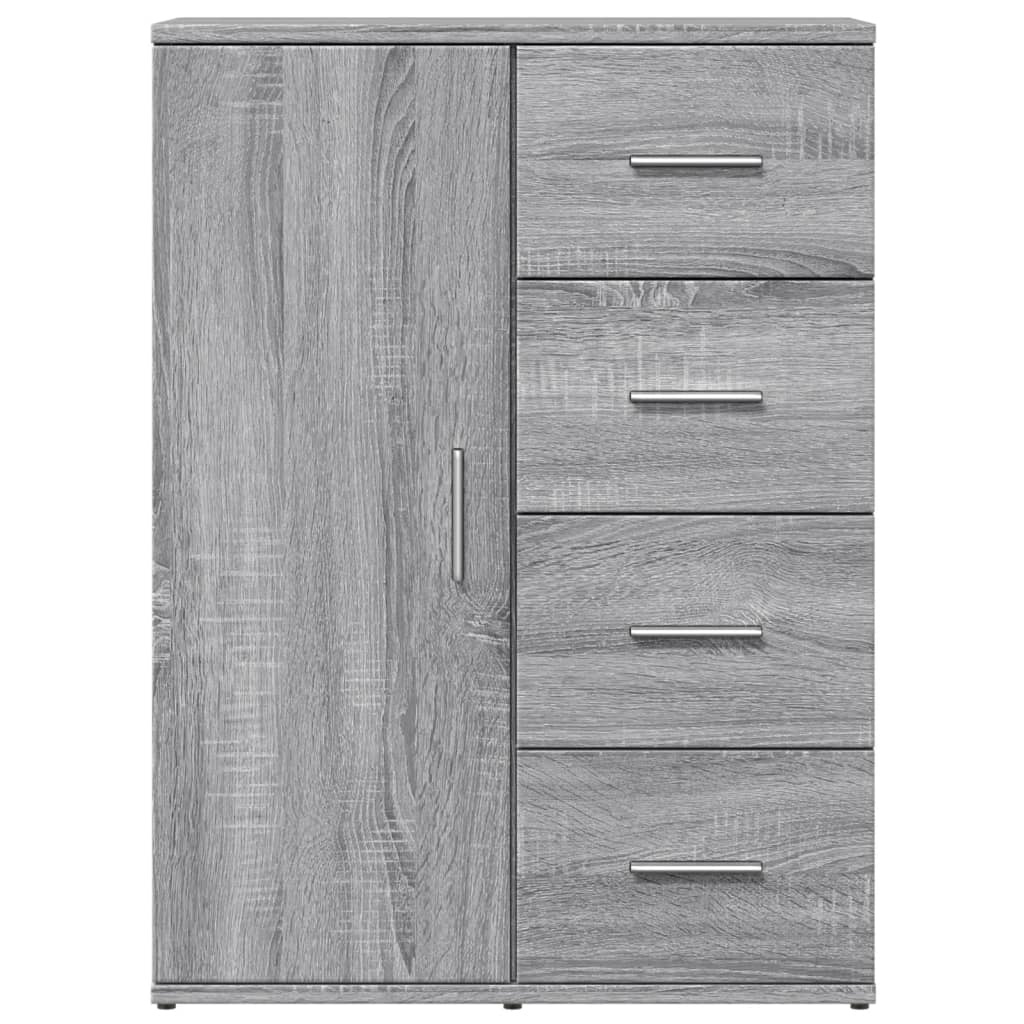 VidaXL Dressoir 59x39x80 cm bewerkt hout grijs sonoma eikenkleurig