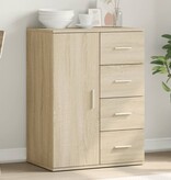 VidaXL Dressoir 59x39x80 cm bewerkt hout sonoma eikenkleurig