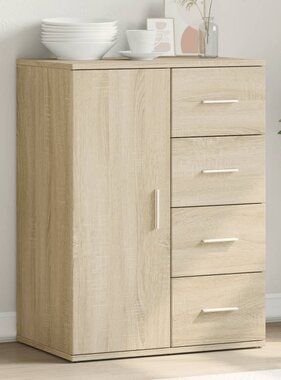 VidaXL Dressoir 59x39x80 cm bewerkt hout sonoma eikenkleurig