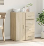 VidaXL Dressoir 59x39x80 cm bewerkt hout sonoma eikenkleurig