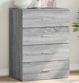 VidaXL Dressoir 60x39x80 cm bewerkt hout grijs sonoma