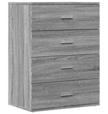 VidaXL Dressoir 60x39x80 cm bewerkt hout grijs sonoma