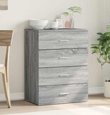 VidaXL Dressoir 60x39x80 cm bewerkt hout grijs sonoma