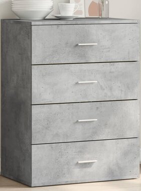VidaXL Dressoir 60x39x80 cm bewerkt hout betongrijs