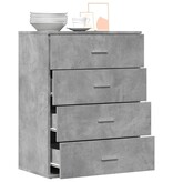 VidaXL Dressoir 60x39x80 cm bewerkt hout betongrijs