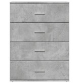 VidaXL Dressoir 60x39x80 cm bewerkt hout betongrijs