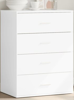 VidaXL Dressoir 60x39x80 cm bewerkt hout wit