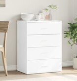 VidaXL Dressoir 60x39x80 cm bewerkt hout wit