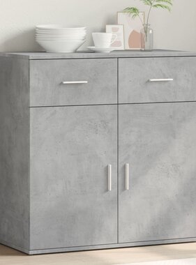 VidaXL Dressoir 79x38x80 cm bewerkt hout betongrijs