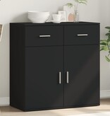 VidaXL Dressoir 79x38x80 cm bewerkt hout zwart
