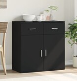 VidaXL Dressoir 79x38x80 cm bewerkt hout zwart