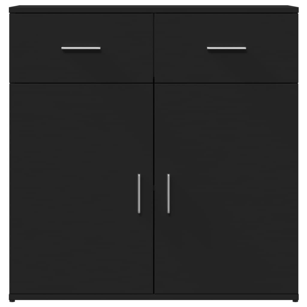 VidaXL Dressoir 79x38x80 cm bewerkt hout zwart