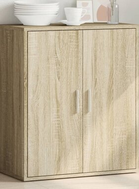 VidaXL Dressoir 79x38x80 cm bewerkt hout sonoma eikenkleurig