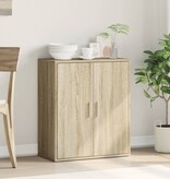 VidaXL Dressoir 79x38x80 cm bewerkt hout sonoma eikenkleurig