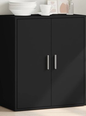 VidaXL Dressoir 79x38x80 cm bewerkt hout zwart