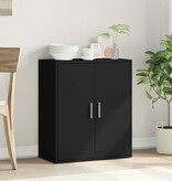 VidaXL Dressoir 79x38x80 cm bewerkt hout zwart