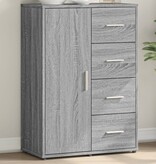 VidaXL Dressoir 60x31x84 cm bewerkt hout grijs sonoma eikenkleurig