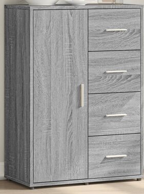 VidaXL Dressoir 60x31x84 cm bewerkt hout grijs sonoma eikenkleurig